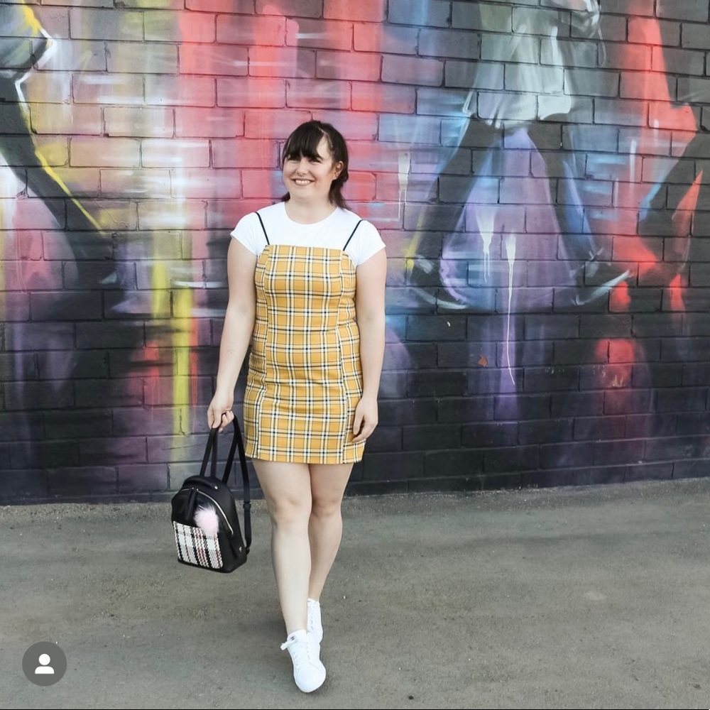 💗Host Pick💗Clueless Cher Horowitz inspired Yellow Plaid Dress Urban Outfitters
